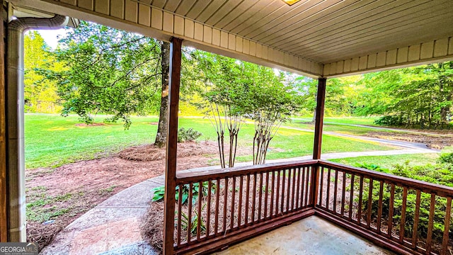 view of patio with covered porch