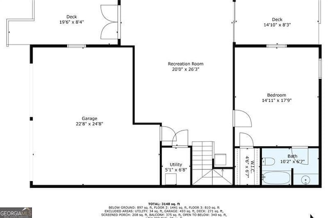 334 Little Pine Mountain Rd, Jasper, GA 30143 - floor plan