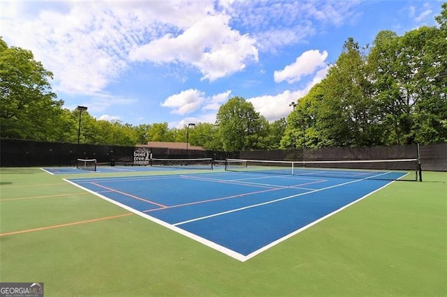 334 Little Pine Mountain Rd, Jasper, GA 30143 - view of tennis court with fence and community basketball court