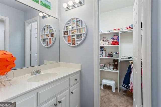 bathroom with vanity