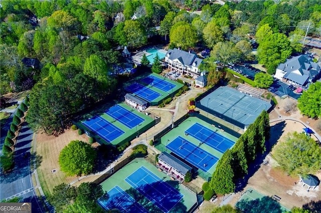 aerial view of property's location