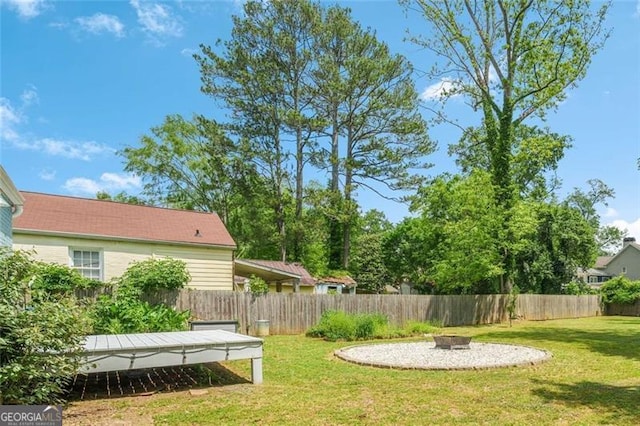 1798 S Gordon St SW, Atlanta, GA 30310 - view of yard with fence and a fire pit