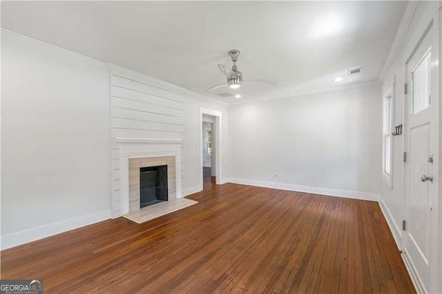 1798 S Gordon St SW, Atlanta, GA 30310 - unfurnished living room with baseboards, hardwood / wood-style floors, and a ceiling fan