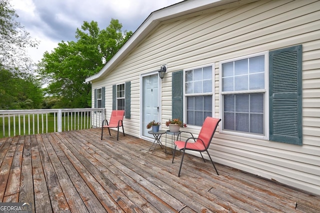 view of wooden deck