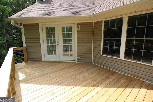 1951 Dames Ferry Rd, Forsyth, GA 31029 - wooden deck with french doors
