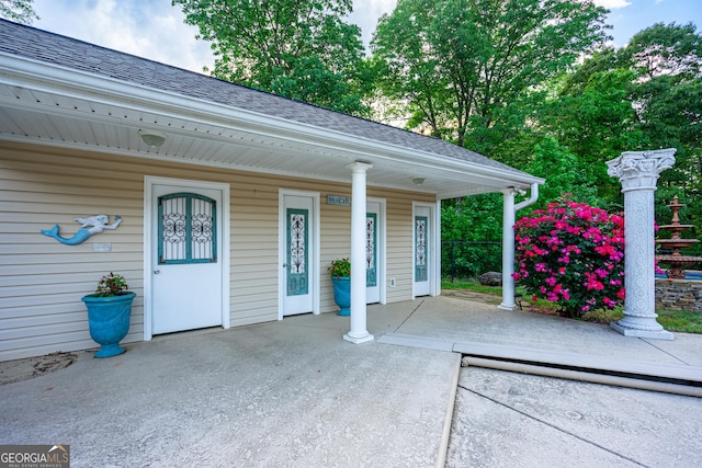 exterior space with covered porch