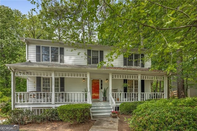 view of front of house with a porch