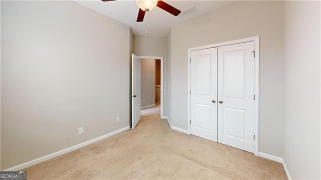 753 Topsail Ln, Alpharetta, GA 30005 - unfurnished bedroom featuring light carpet, a closet, and a ceiling fan