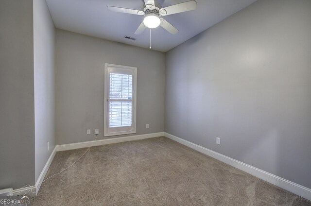 57 Round Rock Cir NE, Rome, GA 30161 - carpeted empty room featuring baseboards, ceiling fan, and visible vents