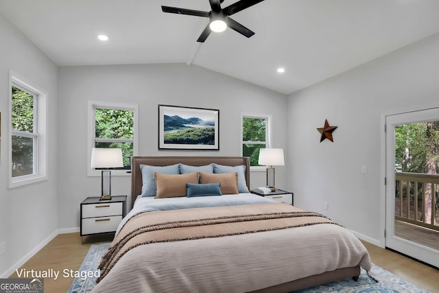 1839 Belcher Pl, Austell, GA 30168 - bedroom featuring access to outside, multiple windows, and light wood-type flooring