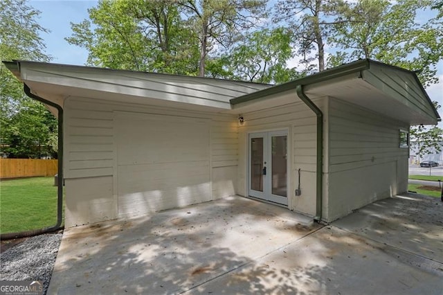 1839 Belcher Pl, Austell, GA 30168 - exterior space featuring fence and french doors