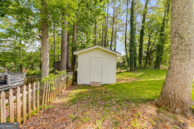1094 Plantation Ct, Villa Rica, GA 30180 - view of shed with fence