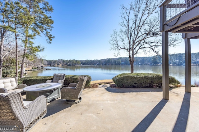 302 Odom Dr, Hamilton, GA 31811 - view of patio with a water view