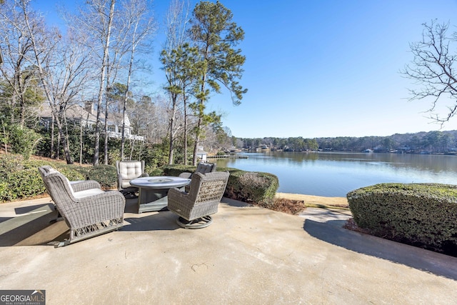 302 Odom Dr, Hamilton, GA 31811 - view of patio / terrace featuring a water view