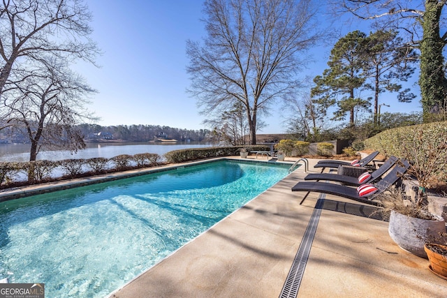 302 Odom Dr, Hamilton, GA 31811 - swimming pool with a patio and a water view