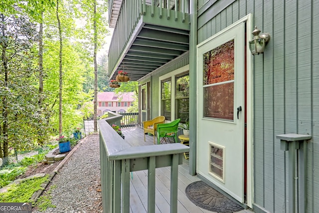 view of wooden deck