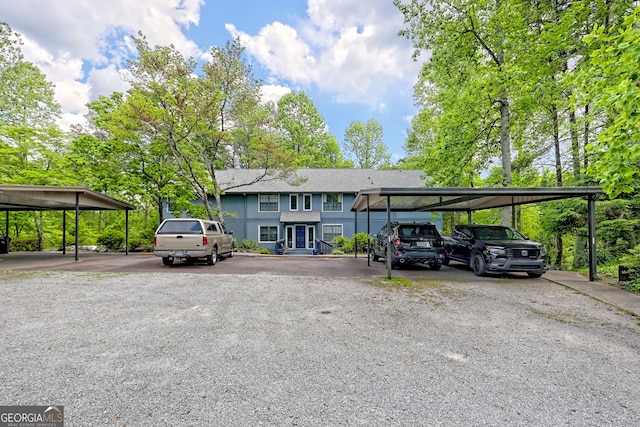 view of vehicle parking