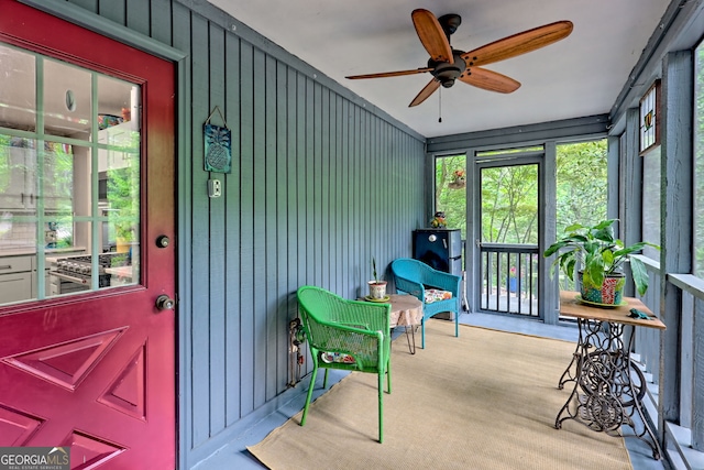 230 Stornoway Dr Unit 1, Clayton, GA 30525 - sunroom / solarium with ceiling fan