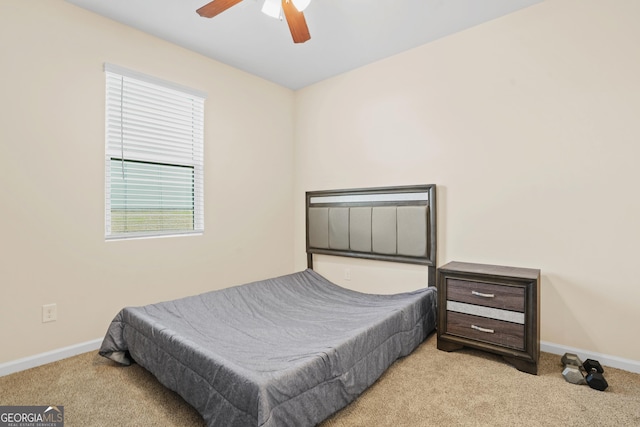 138 Yonah Way, Dallas, GA 30132 - bedroom with carpet flooring, baseboards, and a ceiling fan