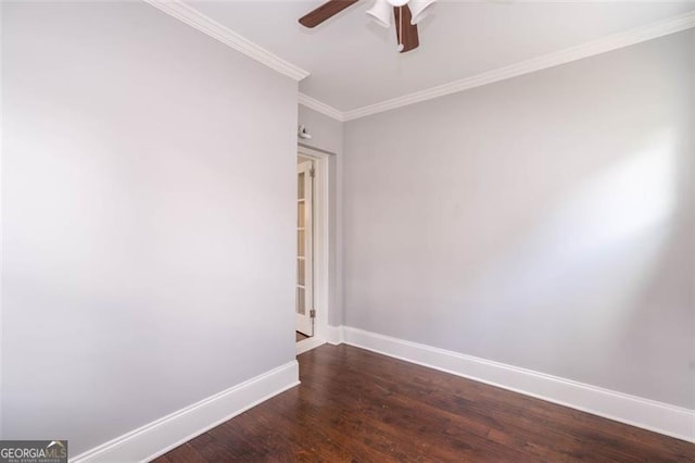 2607 Jefferson Ter, Atlanta, GA 30344 - unfurnished room featuring ceiling fan, wood finished floors, and crown molding