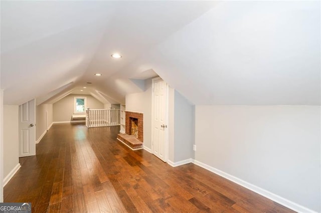 2607 Jefferson Ter, Atlanta, GA 30344 - bonus room featuring vaulted ceiling, dark wood-type flooring, and recessed lighting