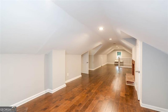 2607 Jefferson Ter, Atlanta, GA 30344 - bonus room with vaulted ceiling, dark wood-style floors, and recessed lighting
