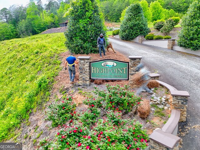 view of community sign