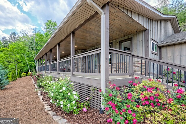 view of property exterior featuring board and batten siding
