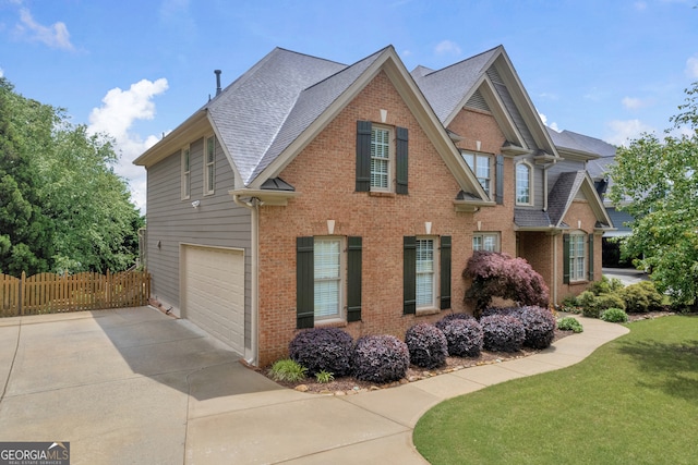 3641 Carriage Glen Way, Dacula, GA 30019 - view of front of property featuring an attached garage, brick siding, driveway, and a shingled roof