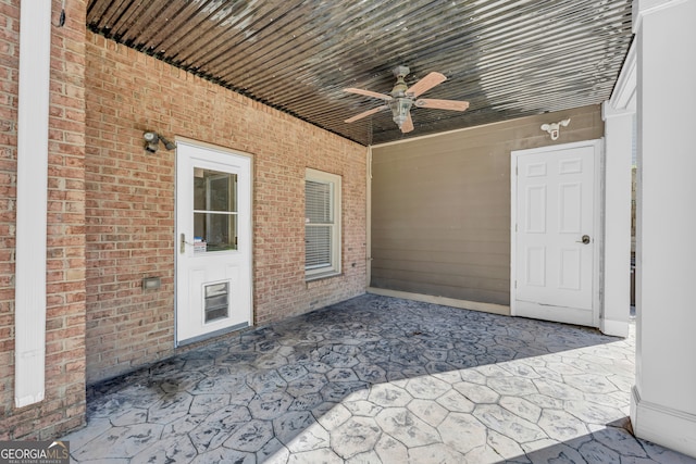 3641 Carriage Glen Way, Dacula, GA 30019 - view of patio featuring a ceiling fan