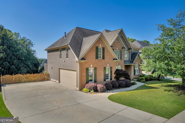3641 Carriage Glen Way, Dacula, GA 30019 - view of front of house with an attached garage, driveway, brick siding, and a shingled roof