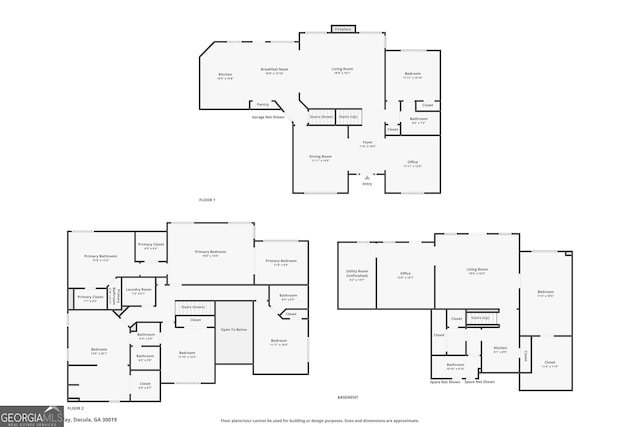 3641 Carriage Glen Way, Dacula, GA 30019 - floor plan / room layout