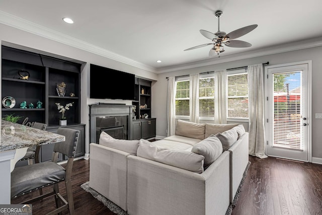 5934 Norfolk Chase Rd, Peachtree Corners, GA 30092 - living area featuring ceiling fan, a wealth of natural light, and recessed lighting