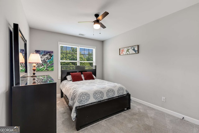 5934 Norfolk Chase Rd, Peachtree Corners, GA 30092 - bedroom featuring baseboards, a ceiling fan, visible vents, and carpet floors