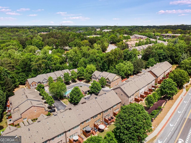 5934 Norfolk Chase Rd, Peachtree Corners, GA 30092 - drone / aerial view with a wooded view and a residential view