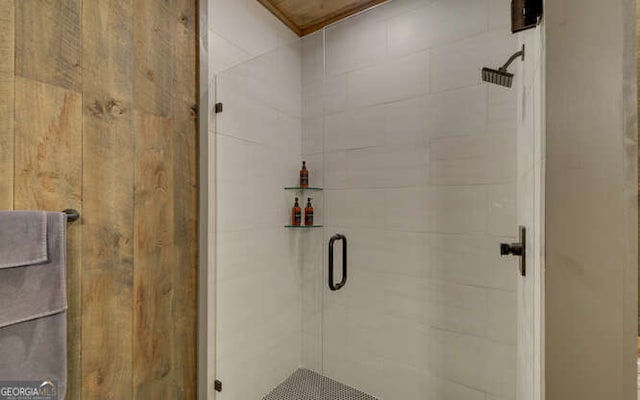 full bathroom with a shower stall