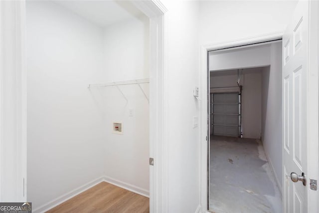 3314 Dilmus Dr, Powder Springs, GA 30127 - laundry room featuring washer hookup and baseboards