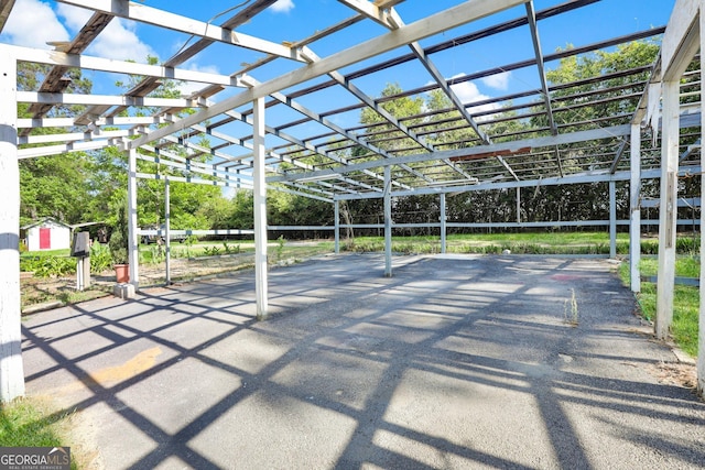view of parking / parking lot