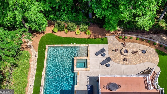 birds eye view of property