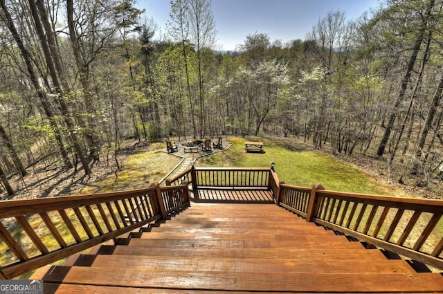 143 Katydid Rd, Morganton, GA 30560 - wooden terrace with a yard