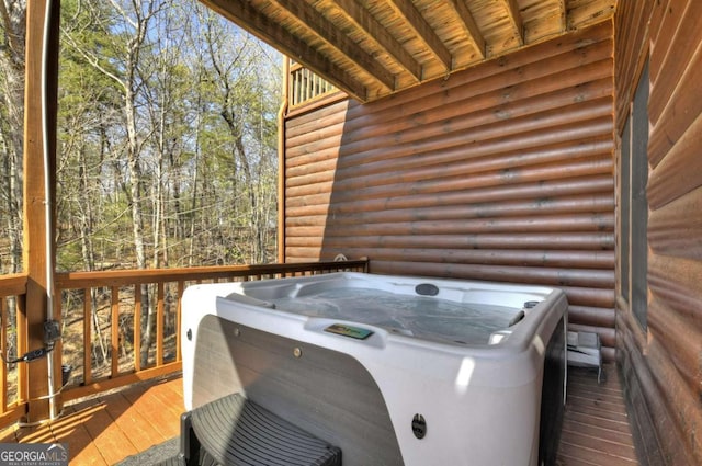 143 Katydid Rd, Morganton, GA 30560 - wooden deck with a hot tub