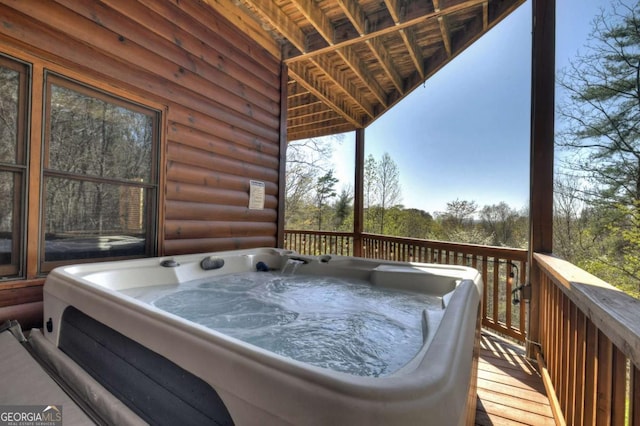143 Katydid Rd, Morganton, GA 30560 - wooden terrace with a hot tub