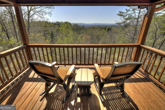 143 Katydid Rd, Morganton, GA 30560 - wooden deck featuring a view of trees
