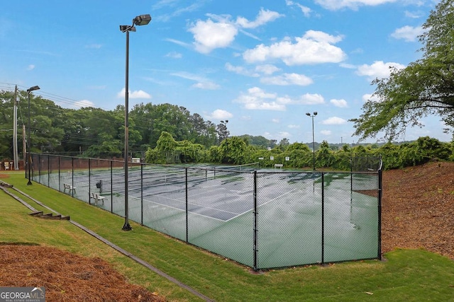 view of tennis court
