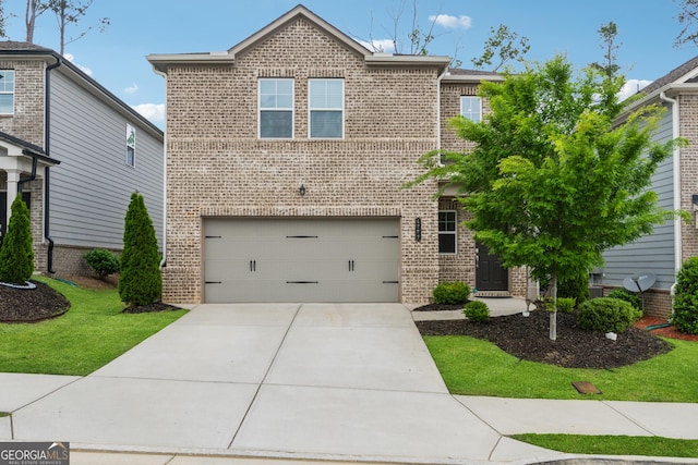 4777 Waxwing St, Hoschton, GA 30548 - view of front of house featuring brick siding, an attached garage, and concrete driveway