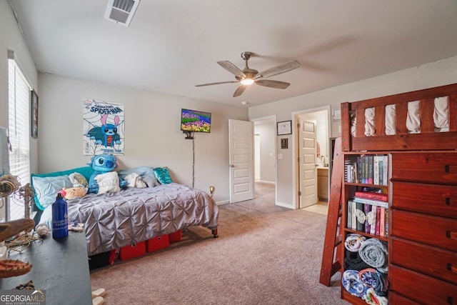 317 Basel Way, Hampton, GA 30228 - carpeted bedroom with baseboards and a ceiling fan