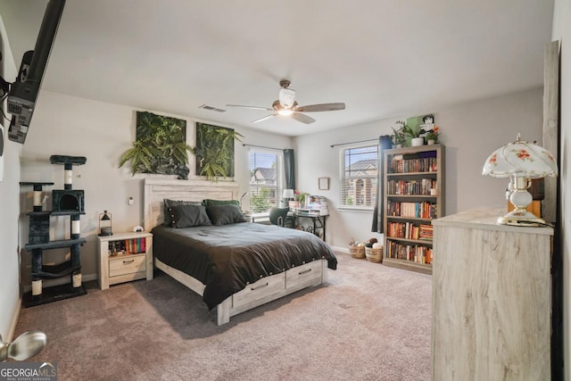 317 Basel Way, Hampton, GA 30228 - bedroom with carpet floors and ceiling fan