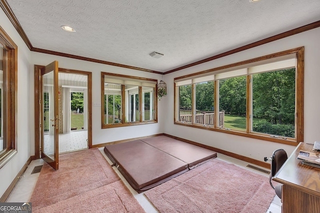 interior space with plenty of natural light and visible vents