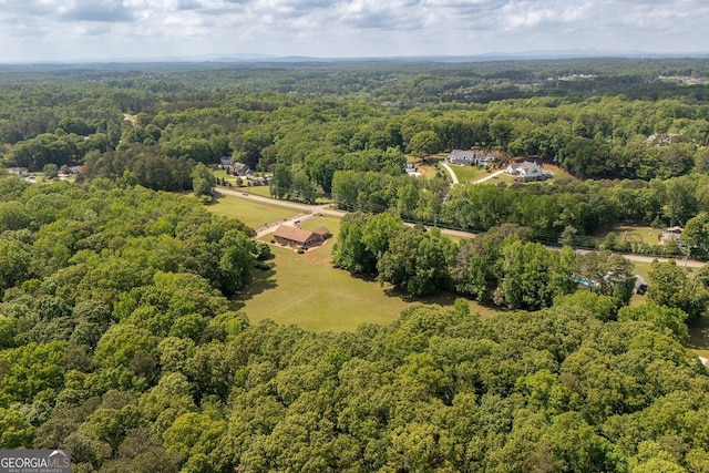 bird's eye view with a forest view