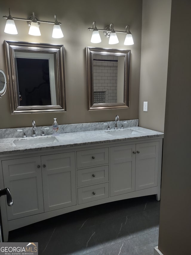 57 Deer Creek Run, Moreland, GA 30259 - full bath with double vanity and a sink